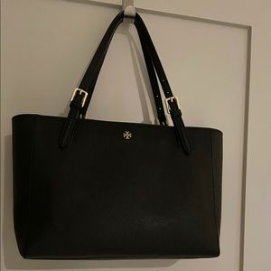 Tory Burch Black Saffiano Leather Tote